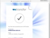 Sie erhalten eine Quittung von WeTransfer